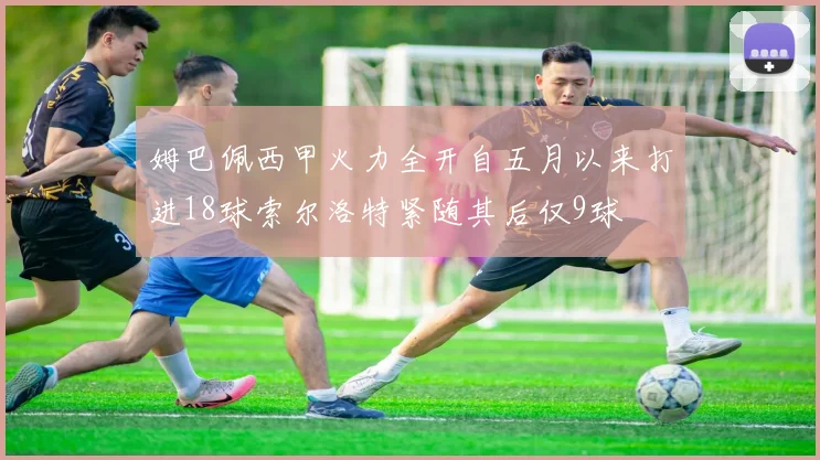 姆巴佩西甲火力全开自五月以来打进18球索尔洛特紧随其后仅9球